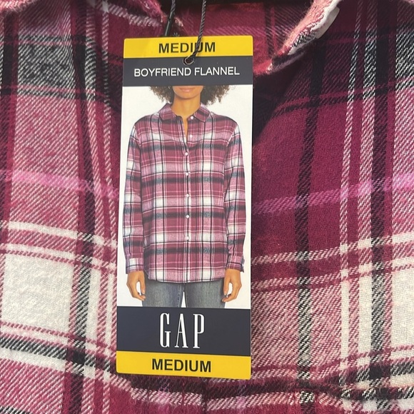 NWT Gap Women's Boyfriend Flannel Top Size M Candice - Picture 6 of 7
